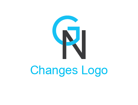 letter G intertwining with letter N