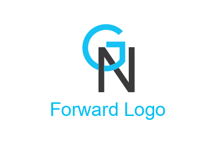 letter G intertwining with letter N