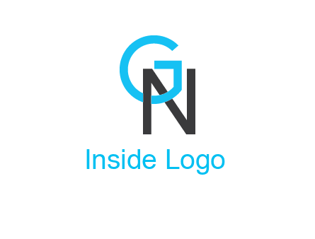 letter G intertwining with letter N