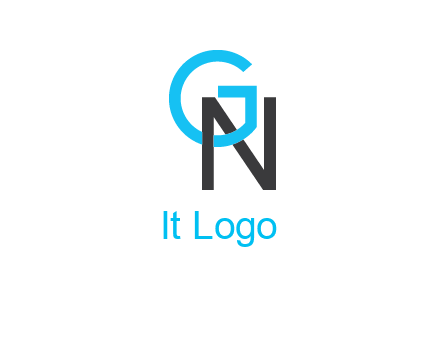 letter G intertwining with letter N