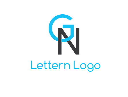 letter G intertwining with letter N