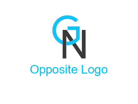 letter G intertwining with letter N