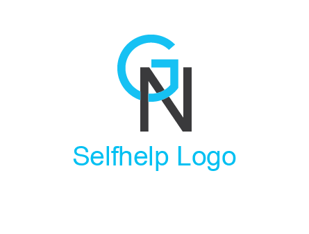 letter G intertwining with letter N