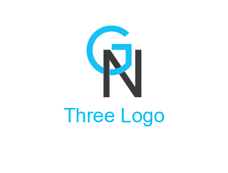 letter G intertwining with letter N