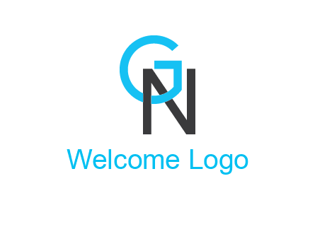 letter G intertwining with letter N