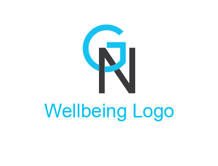 letter G intertwining with letter N