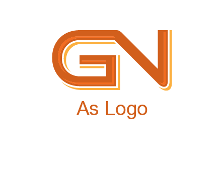 letter G joined with letter N