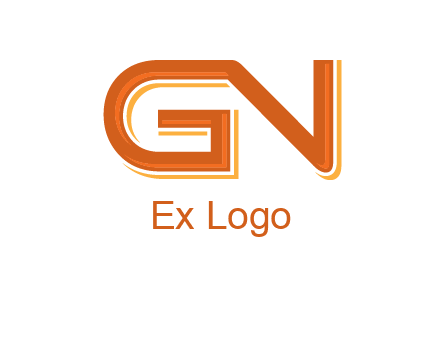 letter G joined with letter N