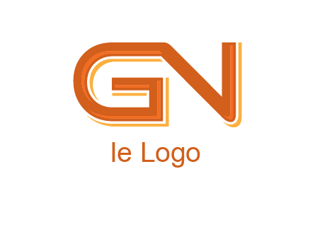 letter G joined with letter N