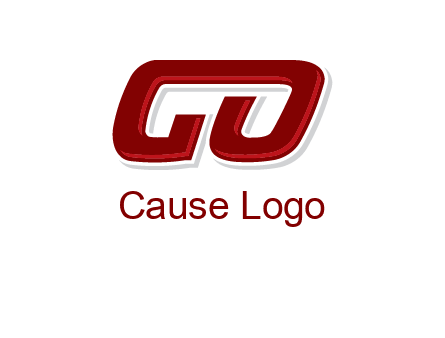letter G joined with letter O