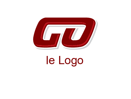 letter G joined with letter O