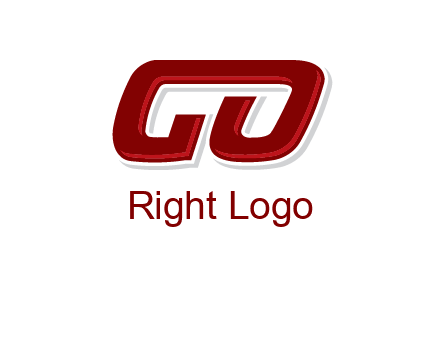 letter G joined with letter O