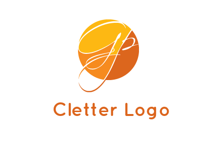 Letters GP are in a circle Logo