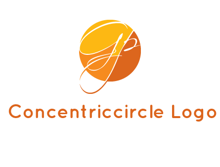 Letters GP are in a circle Logo