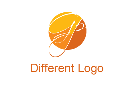 Letters GP are in a circle Logo