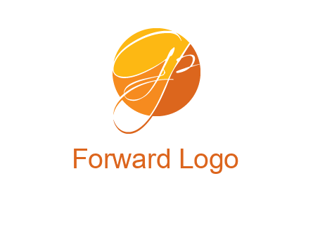 Letters GP are in a circle Logo