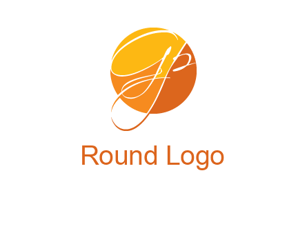 Letters GP are in a circle Logo