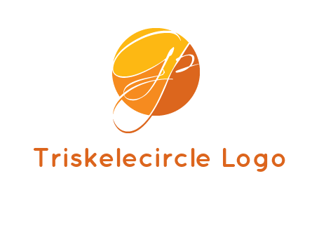 Letters GP are in a circle Logo