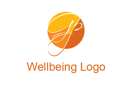 Letters GP are in a circle Logo