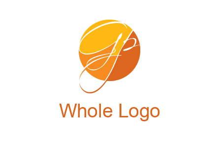 Letters GP are in a circle Logo