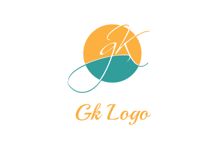 Letters GK are in a circle logo