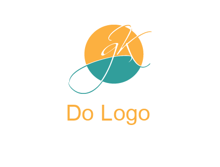 Letters GK are in a circle logo
