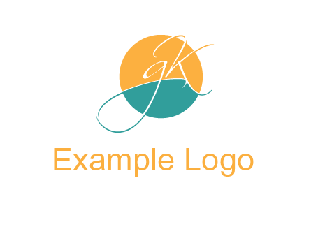 Letters GK are in a circle logo