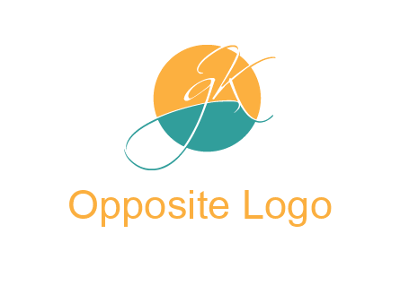 Letters GK are in a circle logo