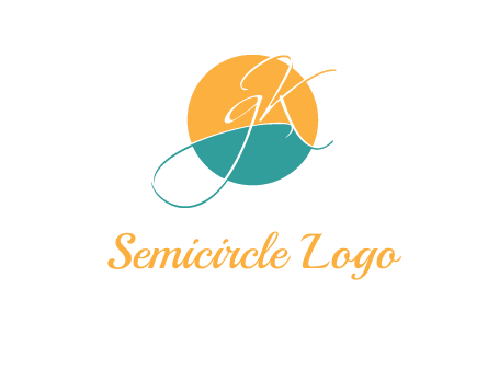 Letters GK are in a circle logo
