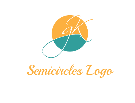Letters GK are in a circle logo