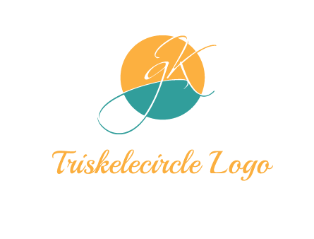Letters GK are in a circle logo