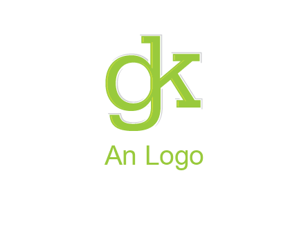 letter G joined to letter K