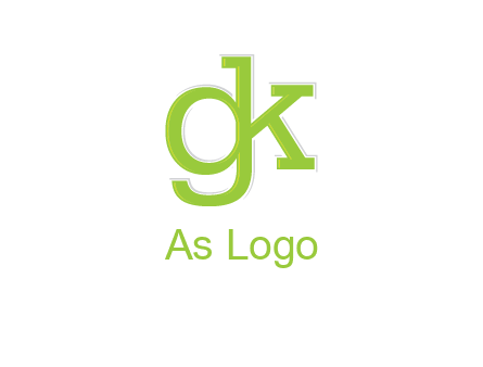 letter G joined to letter K