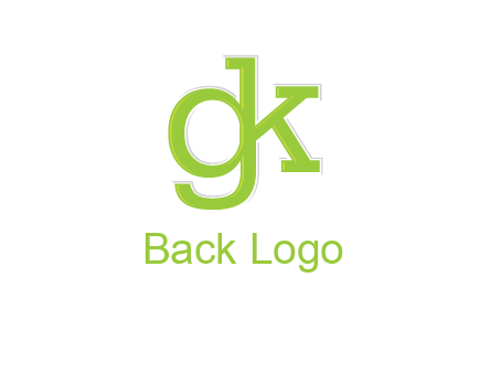 letter G joined to letter K