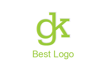 letter G joined to letter K