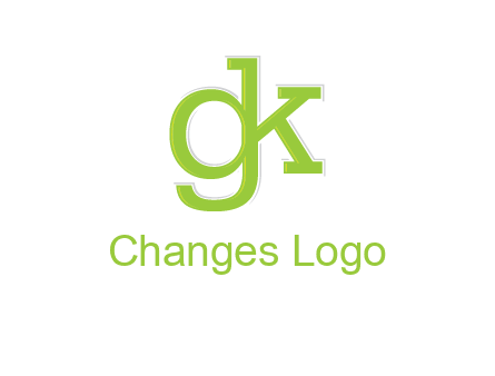 letter G joined to letter K