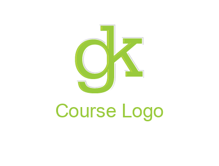 letter G joined to letter K