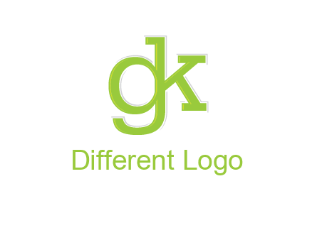 letter G joined to letter K