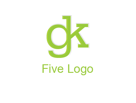 letter G joined to letter K