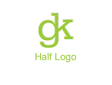 letter G joined to letter K