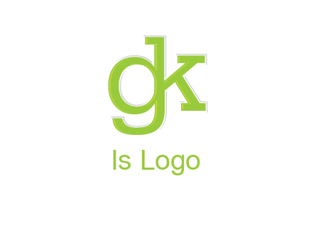 letter G joined to letter K