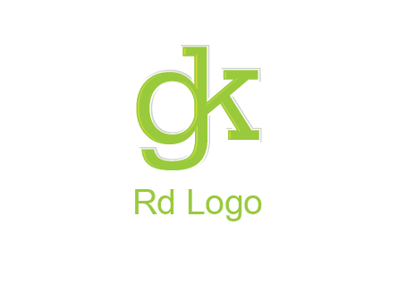 letter G joined to letter K