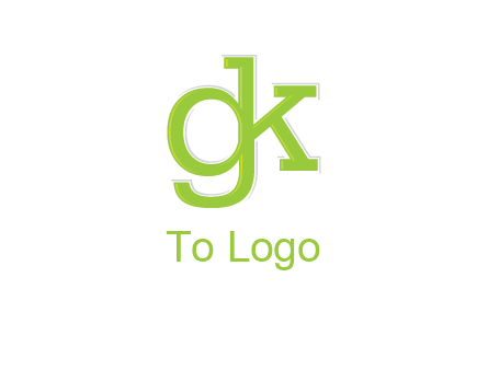 letter G joined to letter K