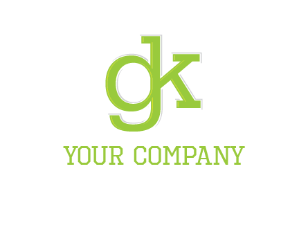 letter G joined to letter K