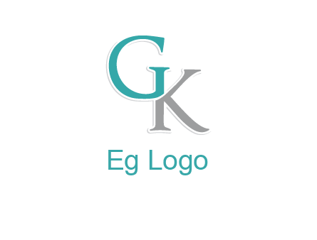 letter G forming letter K