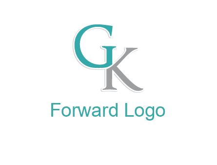letter G forming letter K