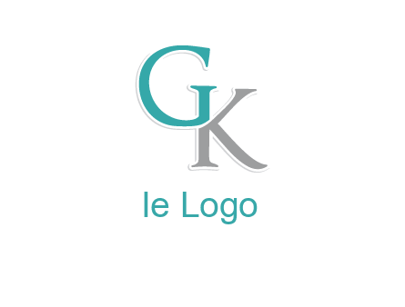 letter G forming letter K