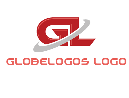 Swoosh around letters GL logo
