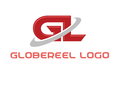 Swoosh around letters GL logo