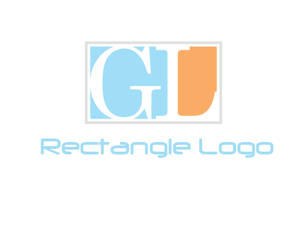 Letters GL are in a rectangle Logo